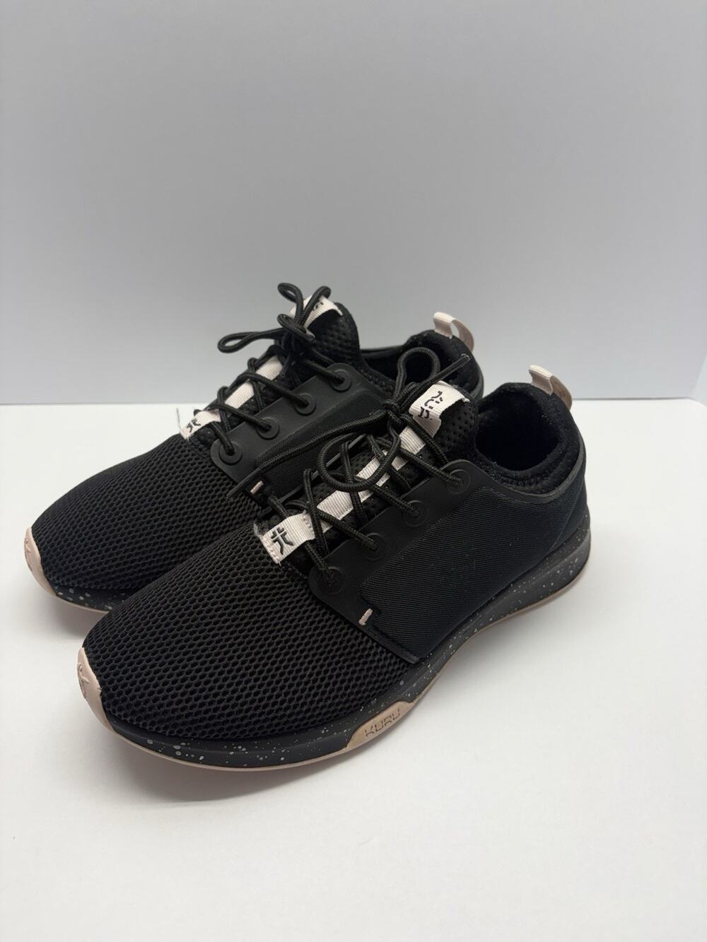 KURU Women’s 11.5 Black Comfort Walking Shoes Orthopedic Lace Up Sneakers